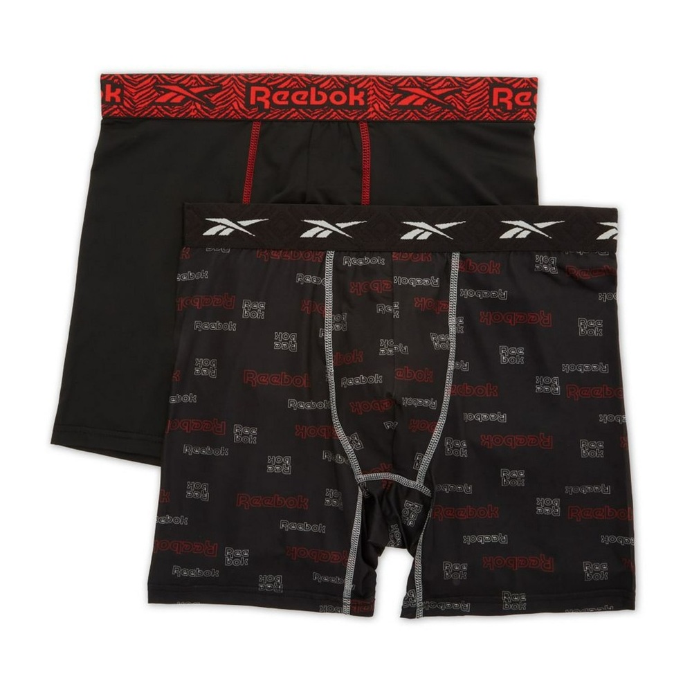 Men’s Chinese Red/Black Ionic Cool 2 Pack Boxer Briefs